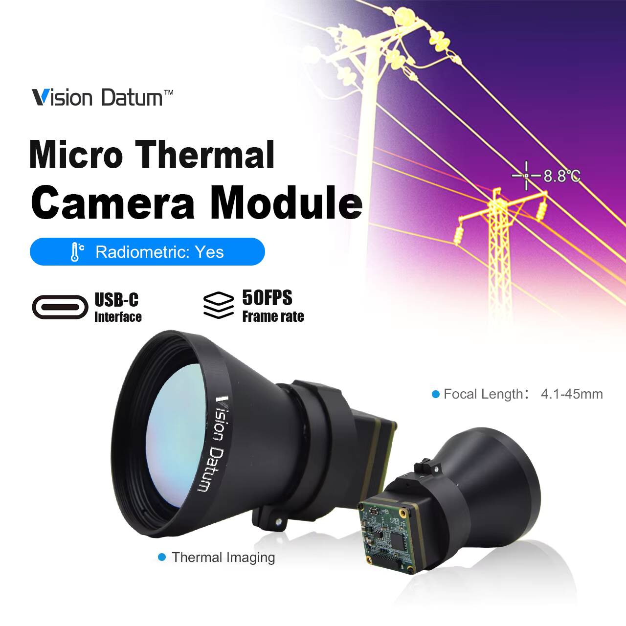 1280X1024 LWIR 12Um без охлажд – обзор и цена Thermal Imager Drone Gimbal