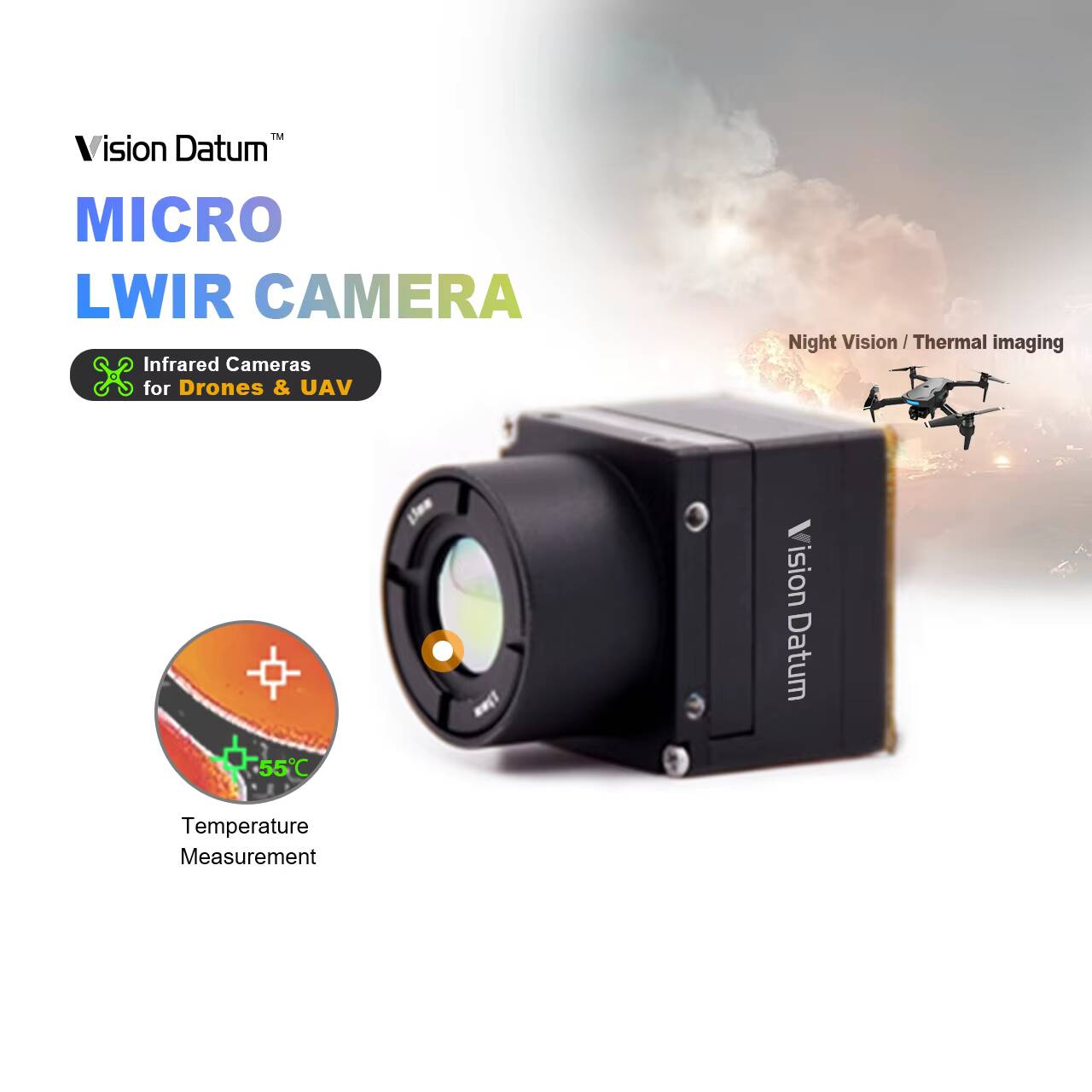 1280X1024 LWIR 12Um без охлажд – обзор и цена Thermal Imager Drone Gimbal
